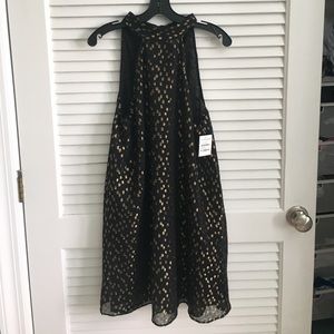 Nordstrom High neck black /gold dress