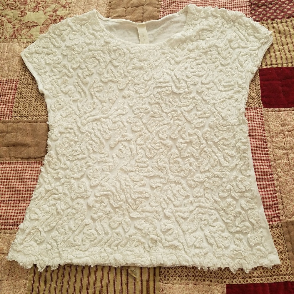 Zara white textured shirt