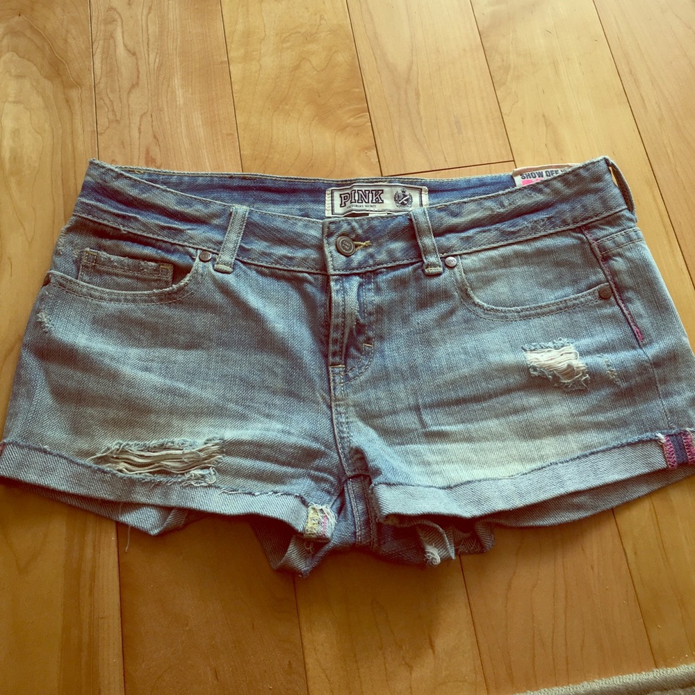 Victoria's Secret PINK Light Wash Denim Shorts