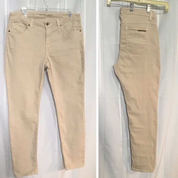 tan stretch jeans