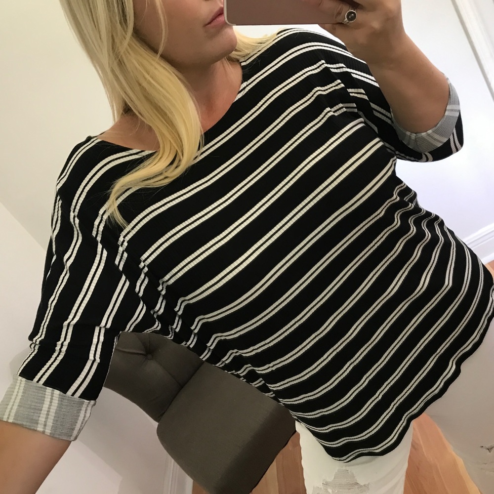 LAST 2 - Black oversized dolman top - Picture 2 of 4