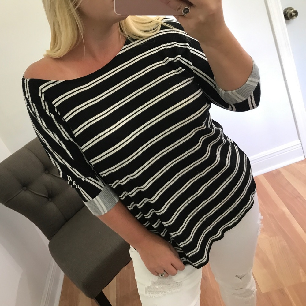 LAST 2 - Black oversized dolman top - Picture 3 of 4