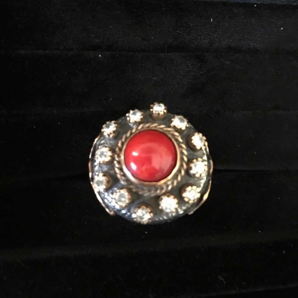Hand made silver with gold plated ring
