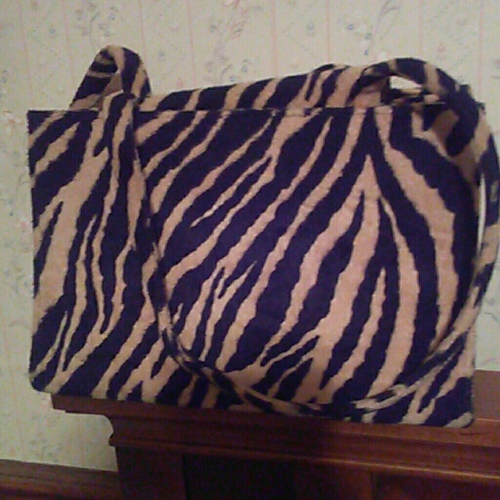 Black and Tan Zebra Print Purse
