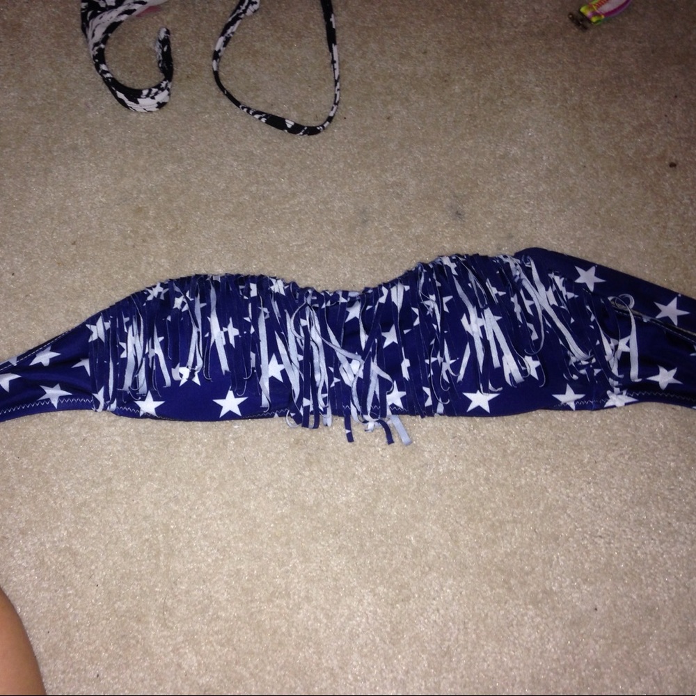 American Flag swimsuit top
