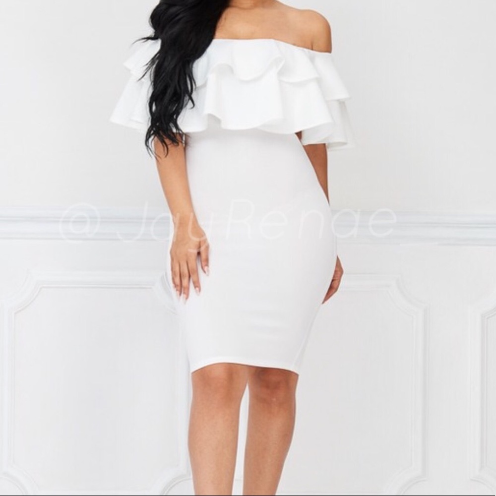 Off Shoulder Ruffle Dress