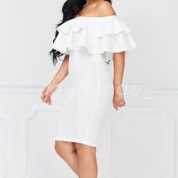 Off Shoulder Ruffle Dress - Picture 2 of 2