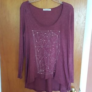Maroon Project Social T top