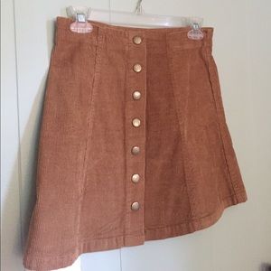 *NWT* high waisted corduroy button skirt