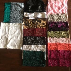 17 Hijab under scarf lace rhinestones headbands