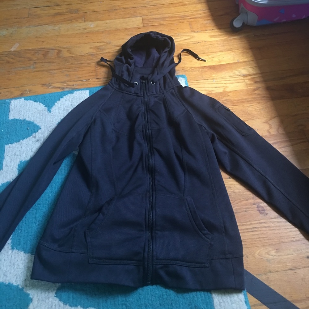 tangerine zip up jacket