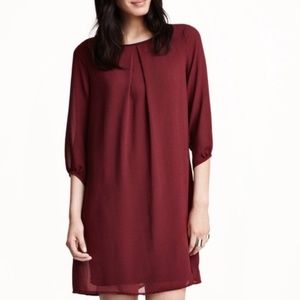 H&M Navy Tunic Chiffon Dress