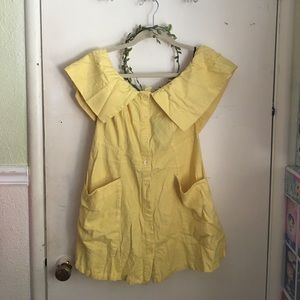 yellow off the shoulder forever 21 dress