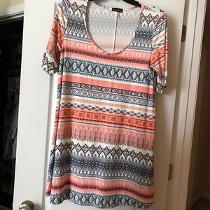 Short Sleeve Flare Dress