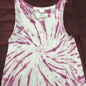PINK tie dye tank top
