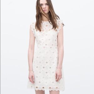 New Zara white star dress