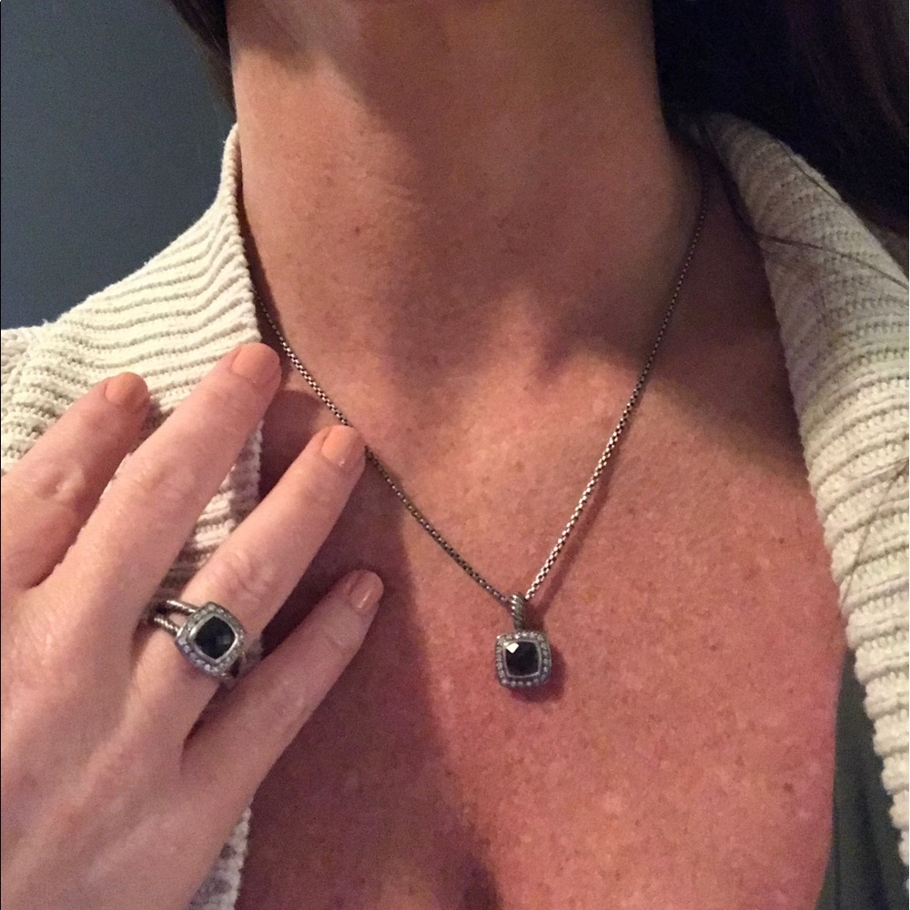 David Yurman smokey quartz size 6 ring