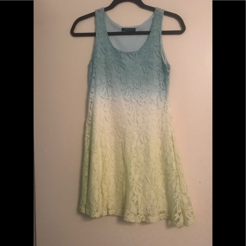 Mini lace ombré dress