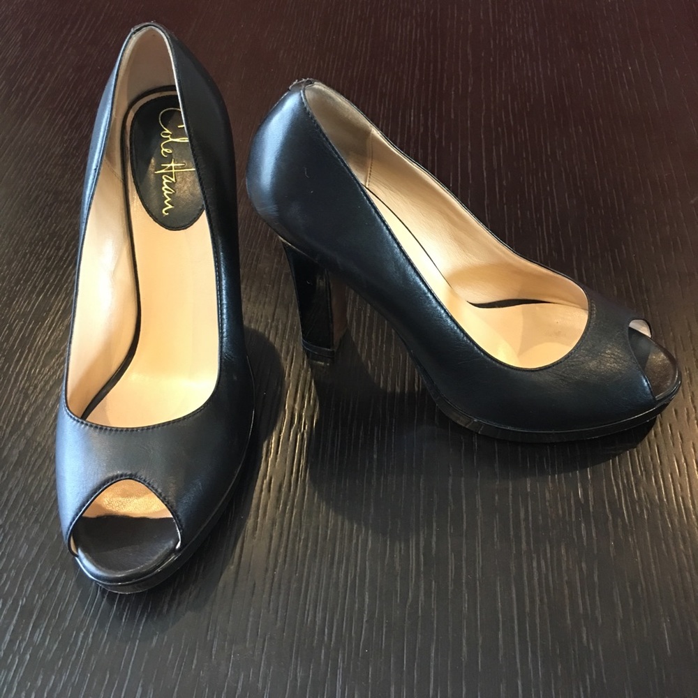 Cole Haan Peep Toe Heels - Size 8