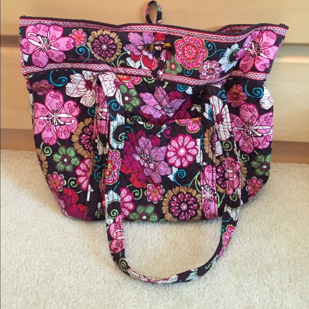 The Vera Tote Bag- Mod Floral Pattern