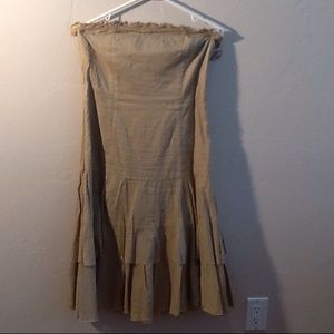 BCBGeneration Strapless Tan Dress