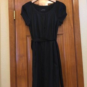 Black button down dress