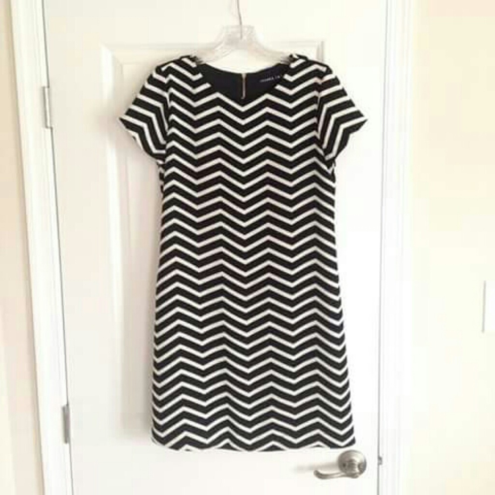 Ivanka Trump Black and White Striped Dress