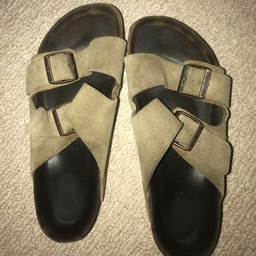 Used grey Birkenstocks