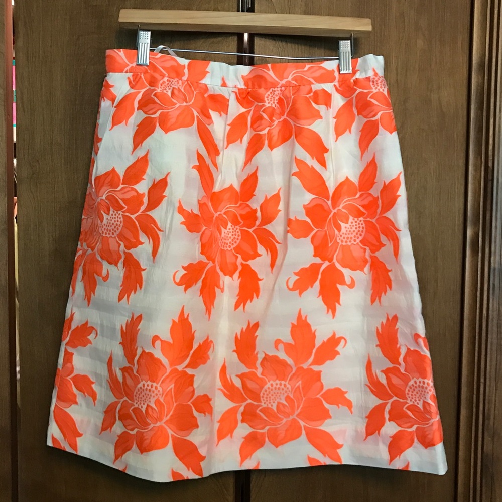 J. Crew A-line floral skirt