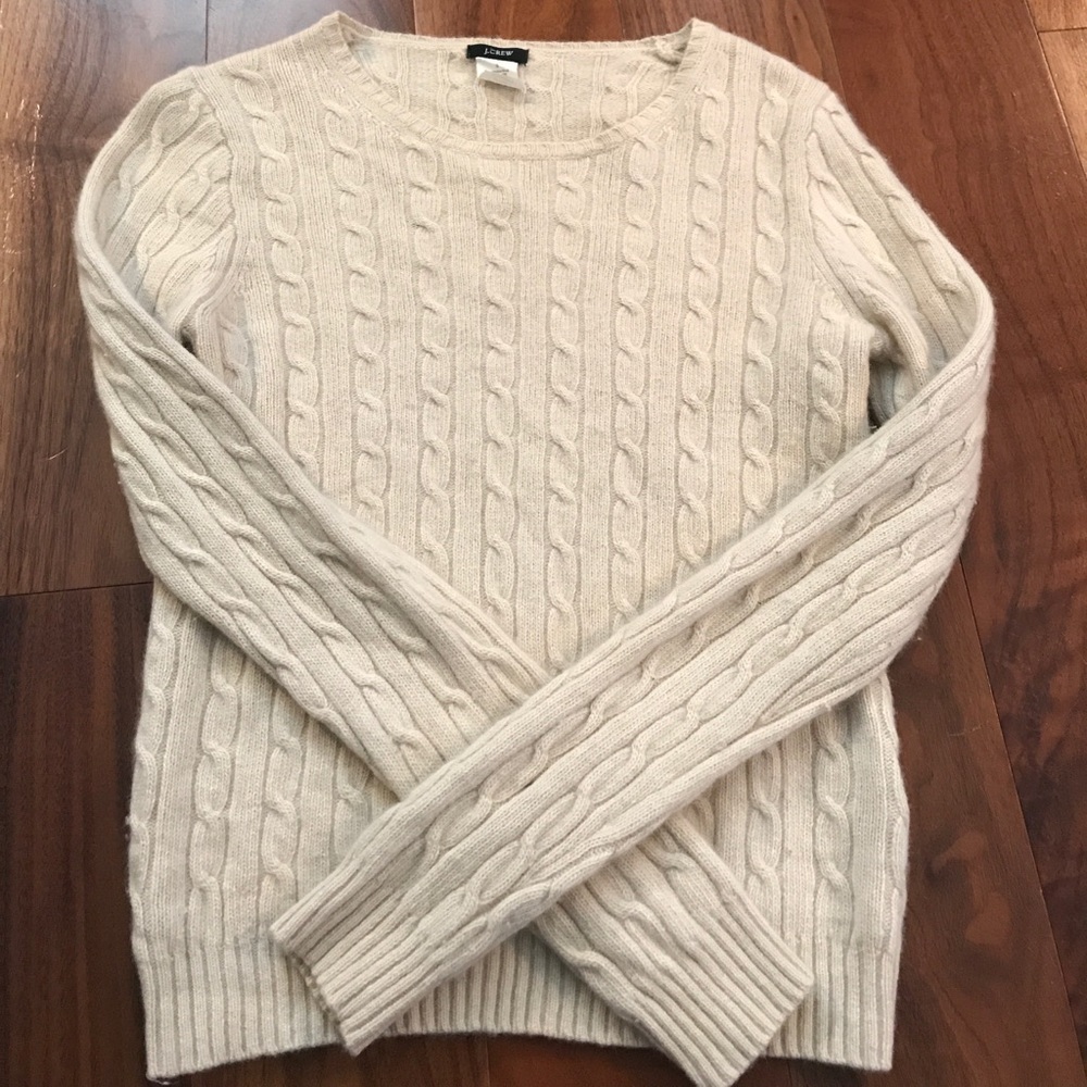 JCrew cable knit wool sweater