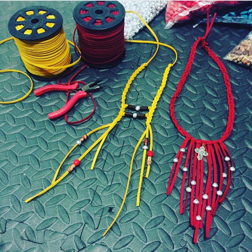 Yellow Western handmade necklace