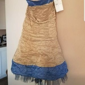 Nicole Miller strapless trumpet dress