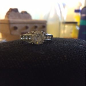 Beautiful silver plated engagement ring.