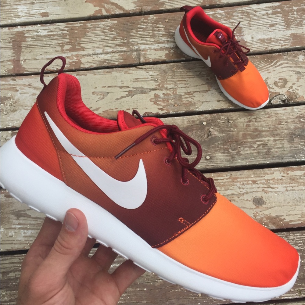 Nike Roshe One Print Orange & Red