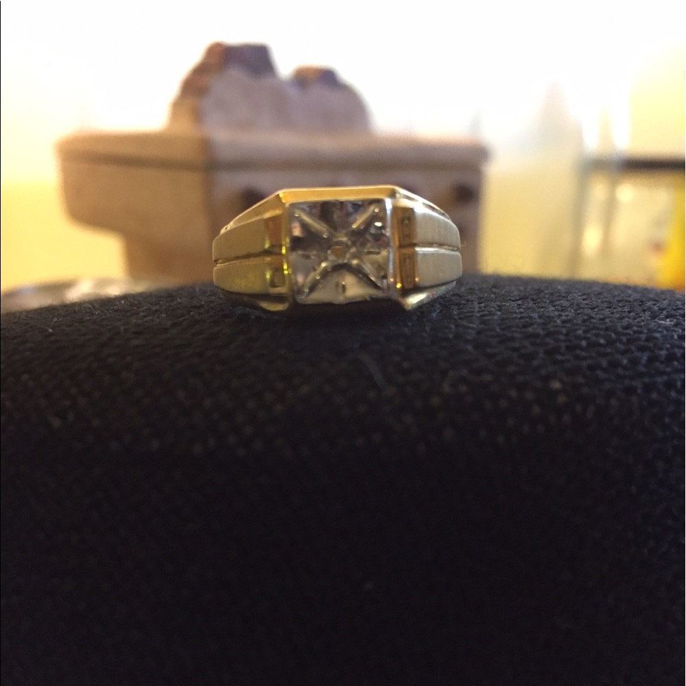 Men's gold and brass ring