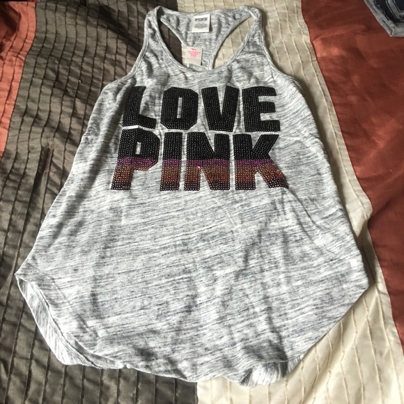 Victoria's Secret Pink Sequin loose Tank Top XS - Picture 1 of 2