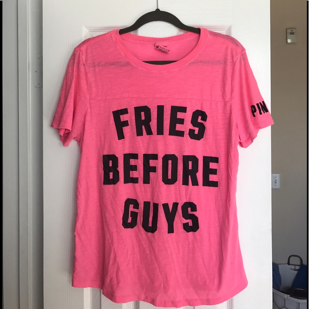 PINK VS Graphic Tee Fries Before Guys 🍟