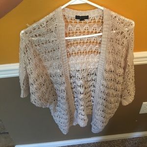 Tan short sleeve cardigan