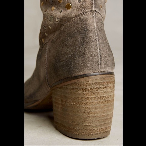Anthropologie Suede Studded Over The Knee Boots - Picture 6 of 7