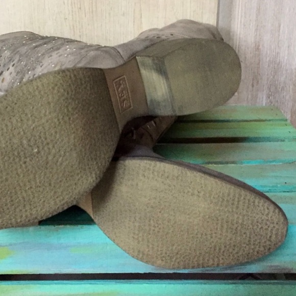 Anthropologie Suede Studded Over The Knee Boots - Picture 7 of 7