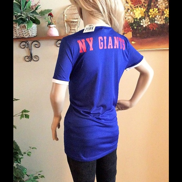 PINK Victoria's Secret Tops - Victoria's Secret VS Pink New York Giants Mesh Top