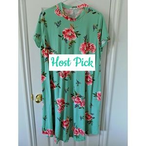 HP! 3XL Mint Floral High Neck Shift Dress