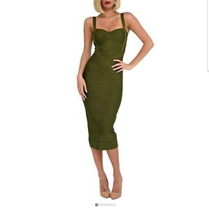 Midi rayon bandage dress