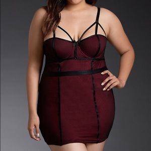 Torrid Strappy Fishnet Chemise size 1