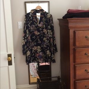 Feeling of Love Navy Blue Floral Print Shift Dress