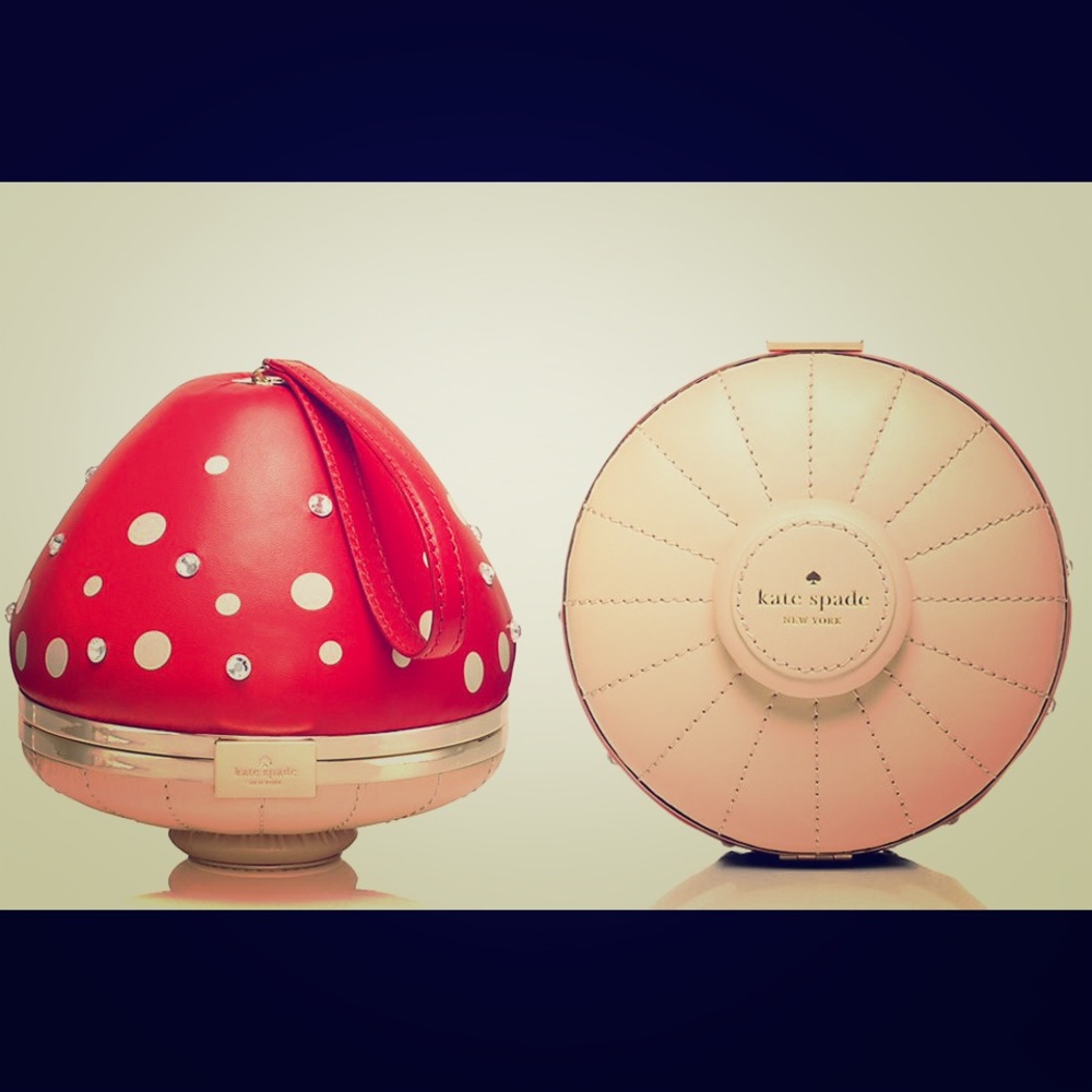 New Kate Spade Mushroom Clutch