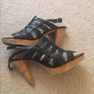 Rampage heels with cork bottoms size 8