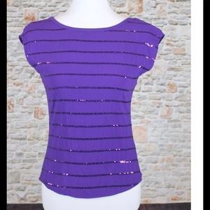 Aeropostale Womens Sequin Blouse Sz XSTP