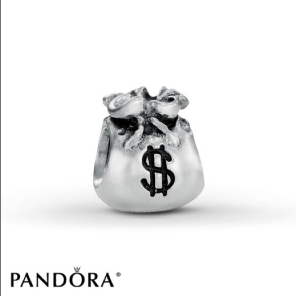 Authentic Pandora Money Bag bracelet charm silver