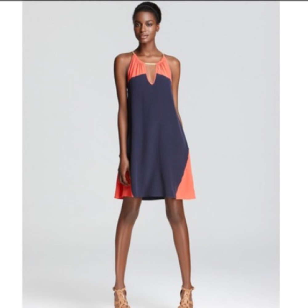 Colorblock Keyhole Dress